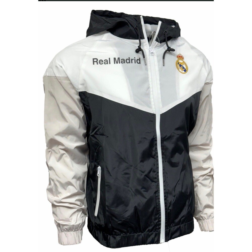 Official Real Madrid FC Hooded Rain Jacket - Icon Sports Fan Gear